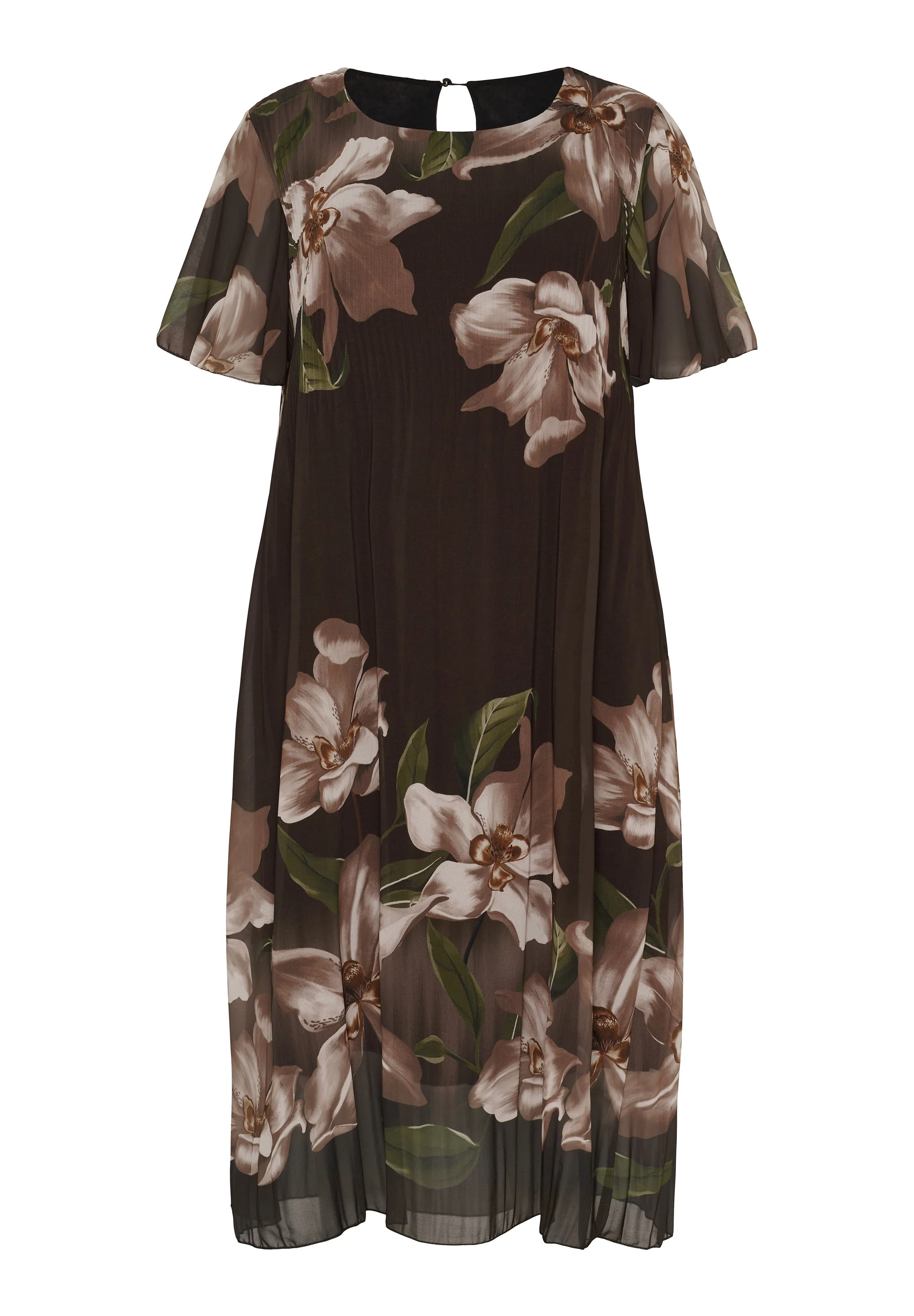 OXPleated Dress Flair sleeves