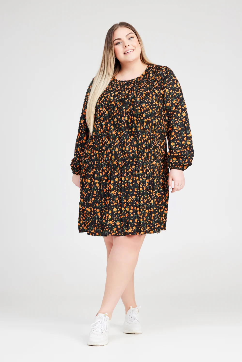 OxPlisse dress - Langærmet Kjole
