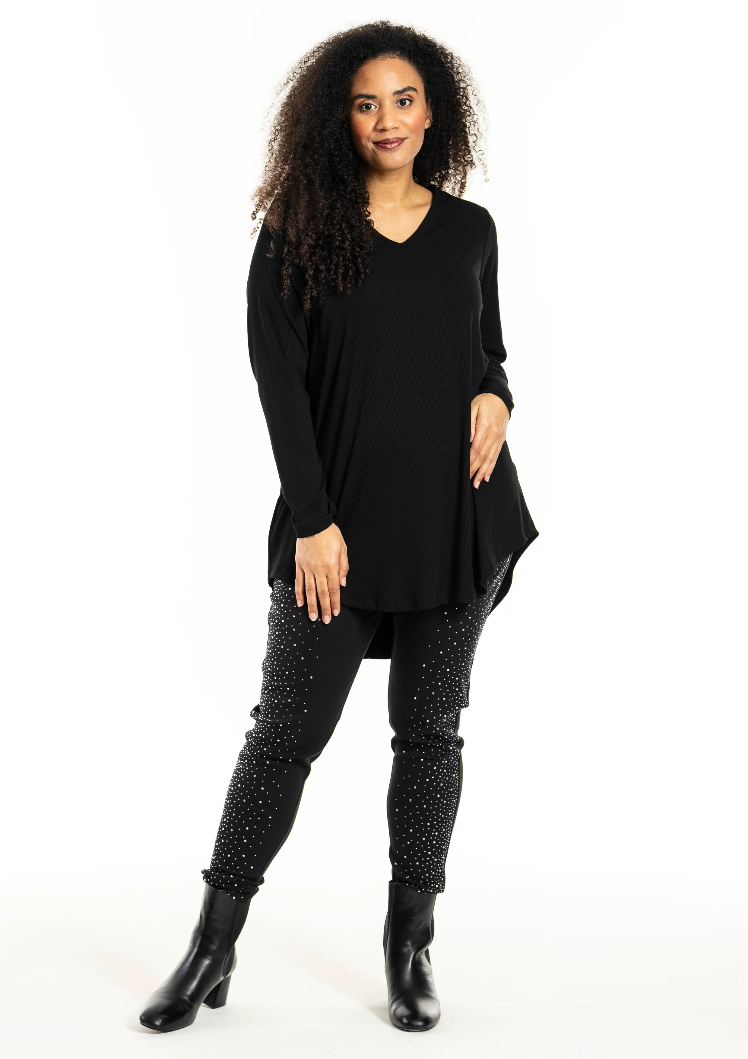 StBerit - Bluse med V-hals FJ