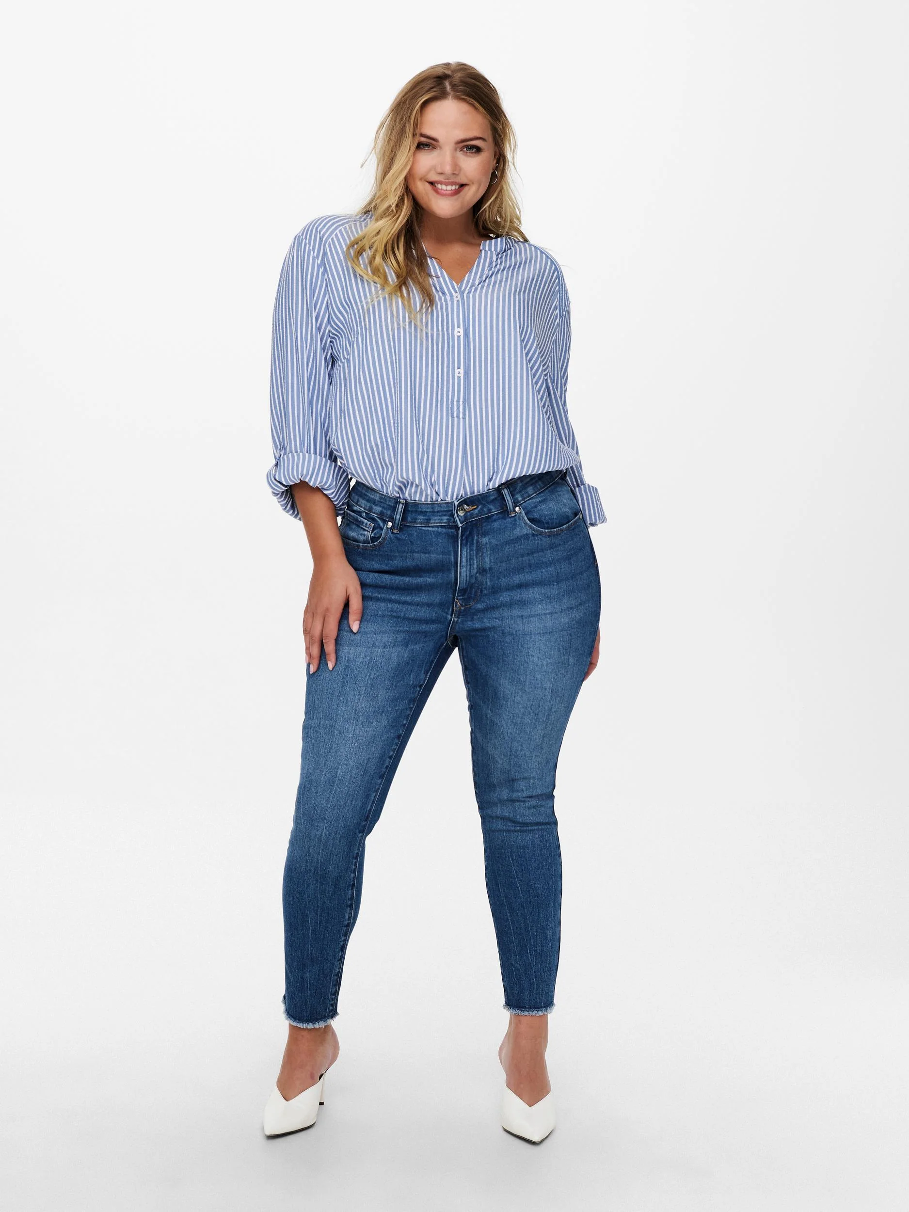 Carmakoma Skinny Jeans Plus Size – Rå Detaljer Dame - Image 3