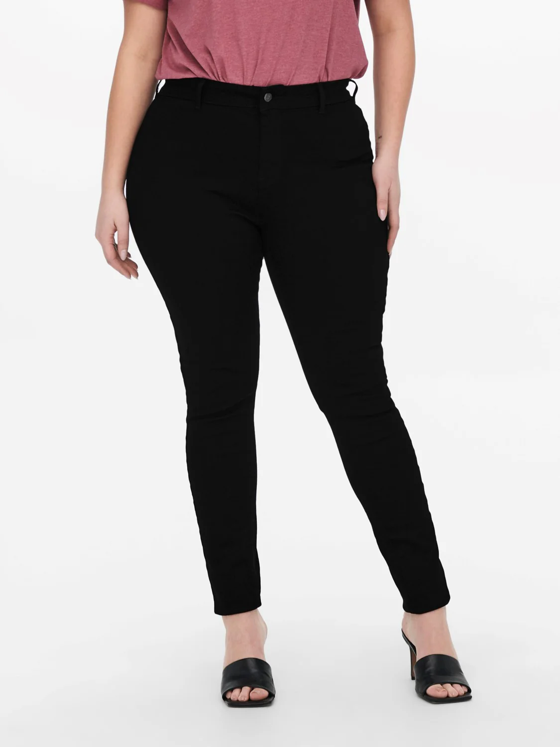 Carmakoma Jeggings Plus Size – Sorte Skinny Høj Talje - Image 3