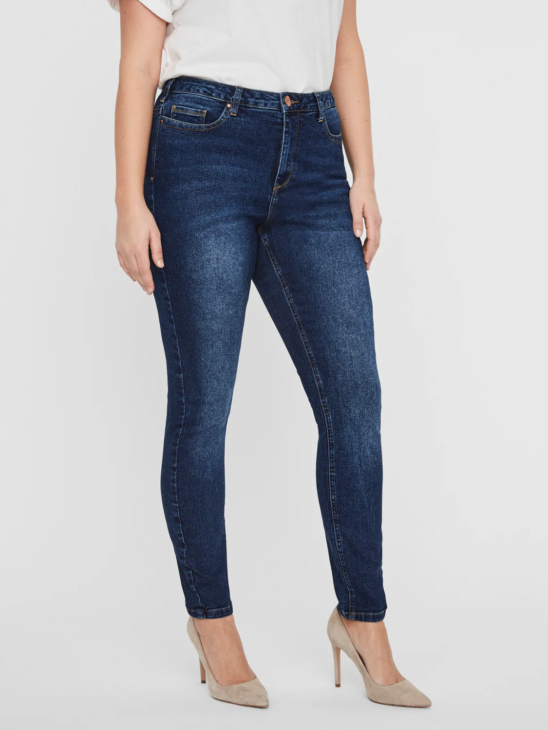 Stretchy jeans med høj talje smalle ben fra Junarose! - Image 3