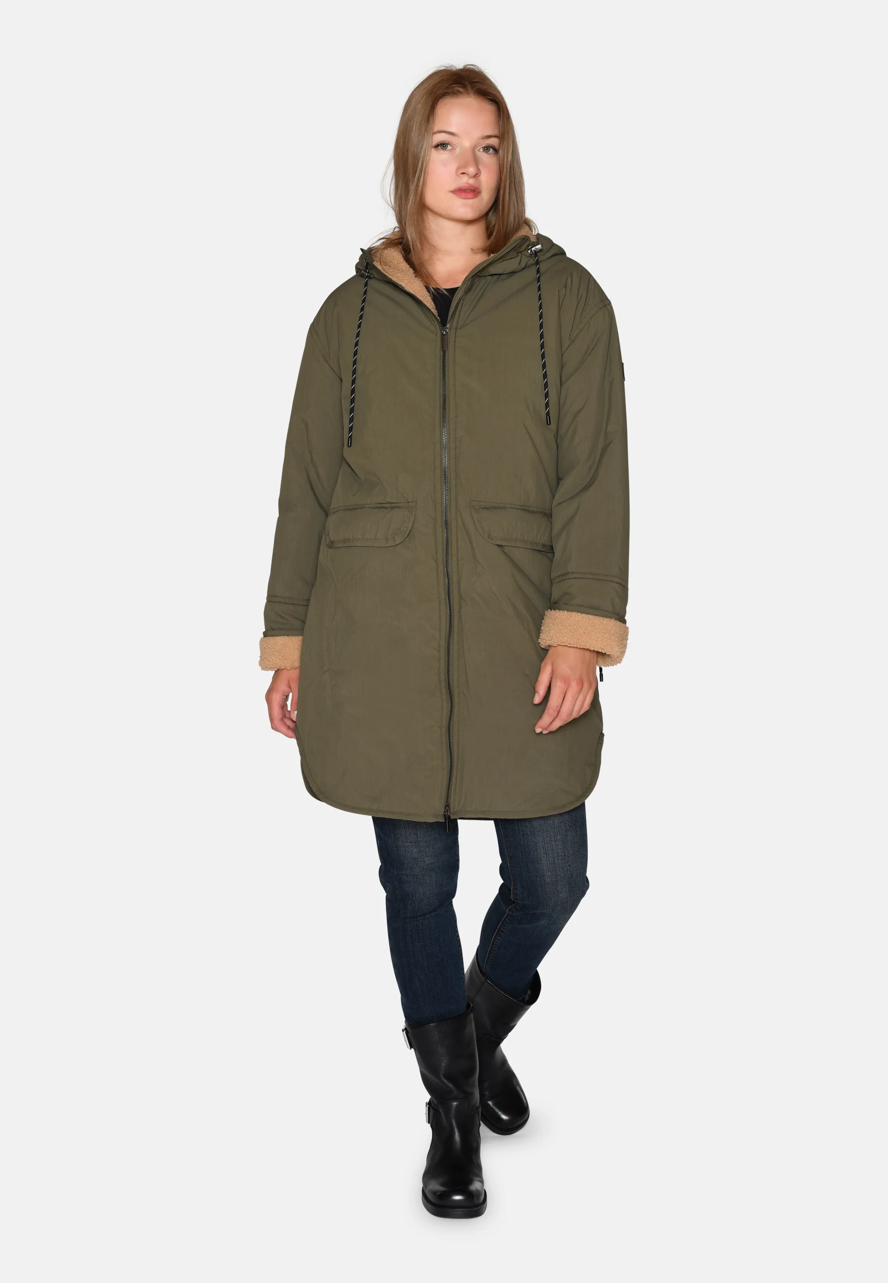 EtTeddy Mix Parka Coat - Image 2