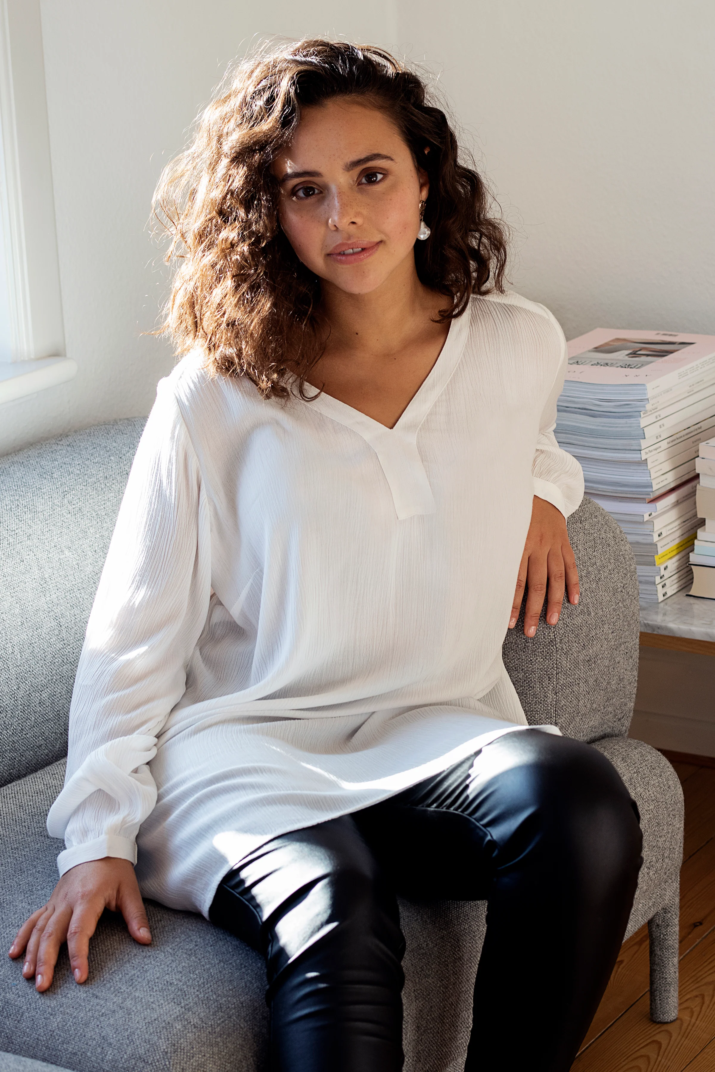Tunic i crepe-viscose fra Kaffe Curve! - Image 5