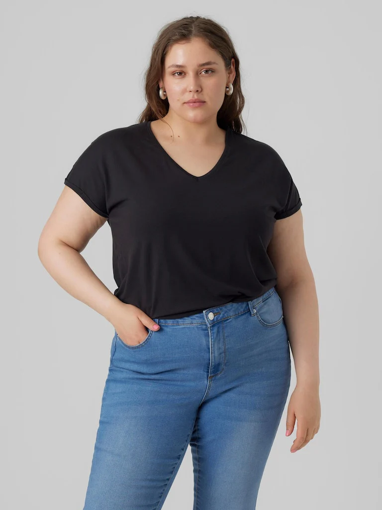 VMAYA SS V-NECK TEE NOOS CURVE - Image 7