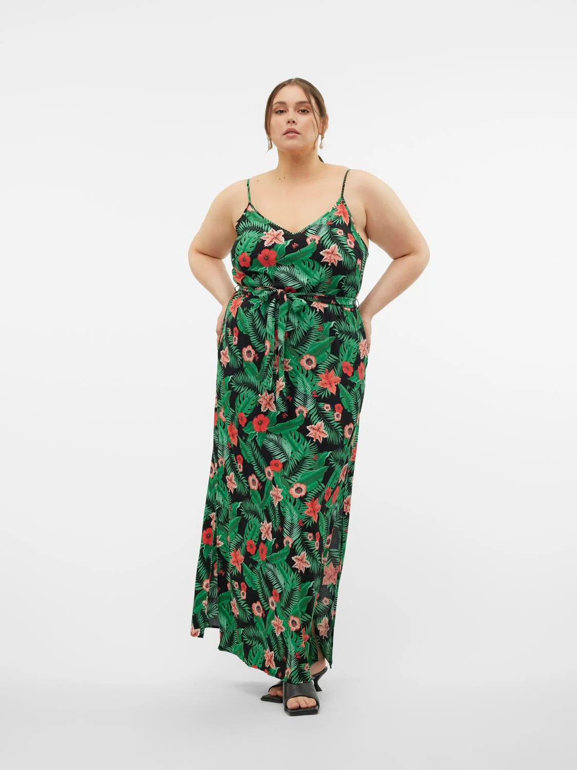 VMCEASY JOY SLIT MAXI V-NECK DRESS - Image 6