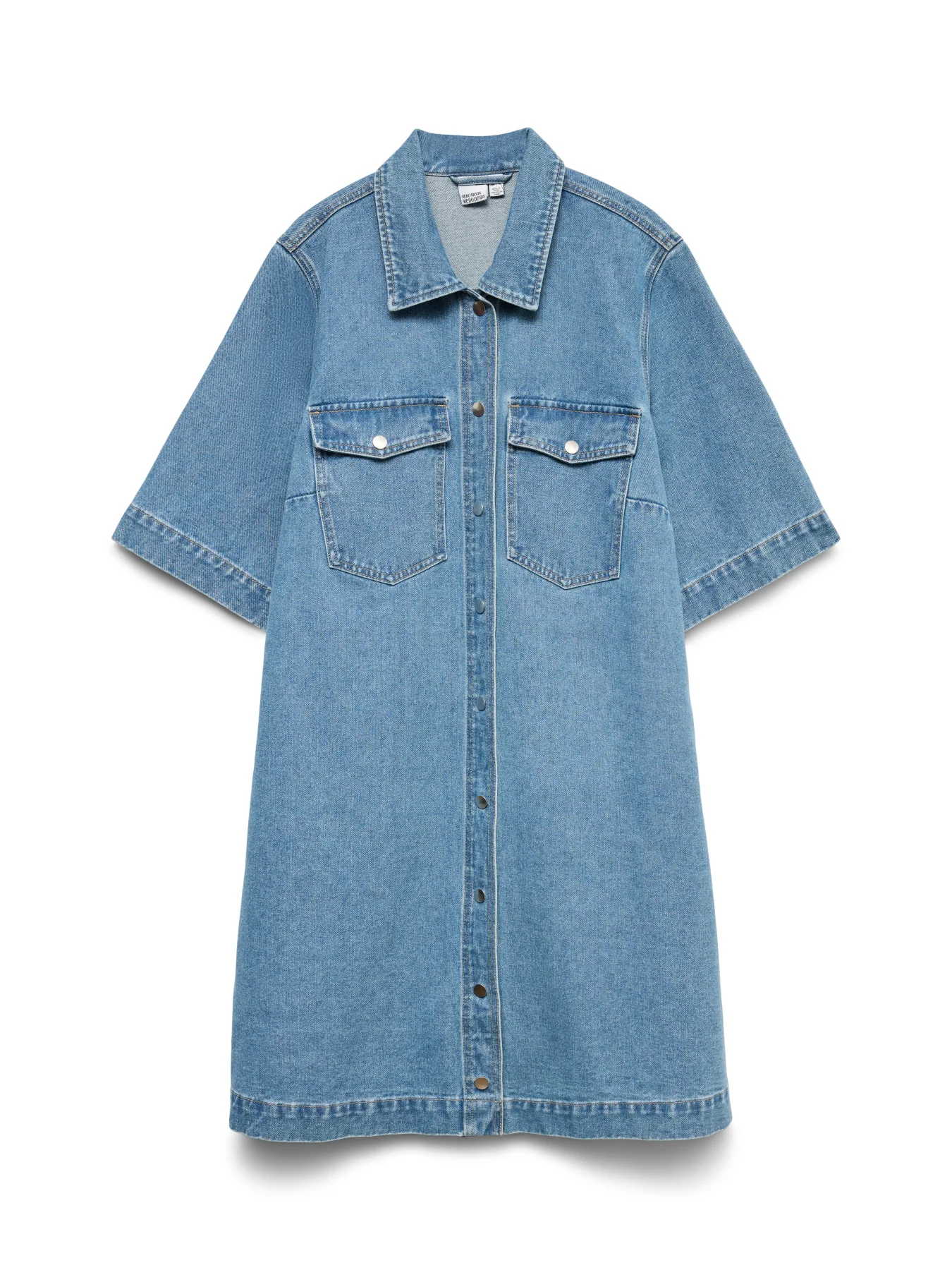 VmcFenja - 2/4 Kort Denim Kjole - Image 7
