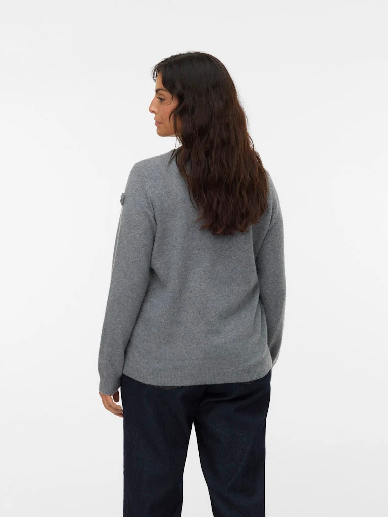 VMCROSE - Strikbluse med Blomster - Image 7