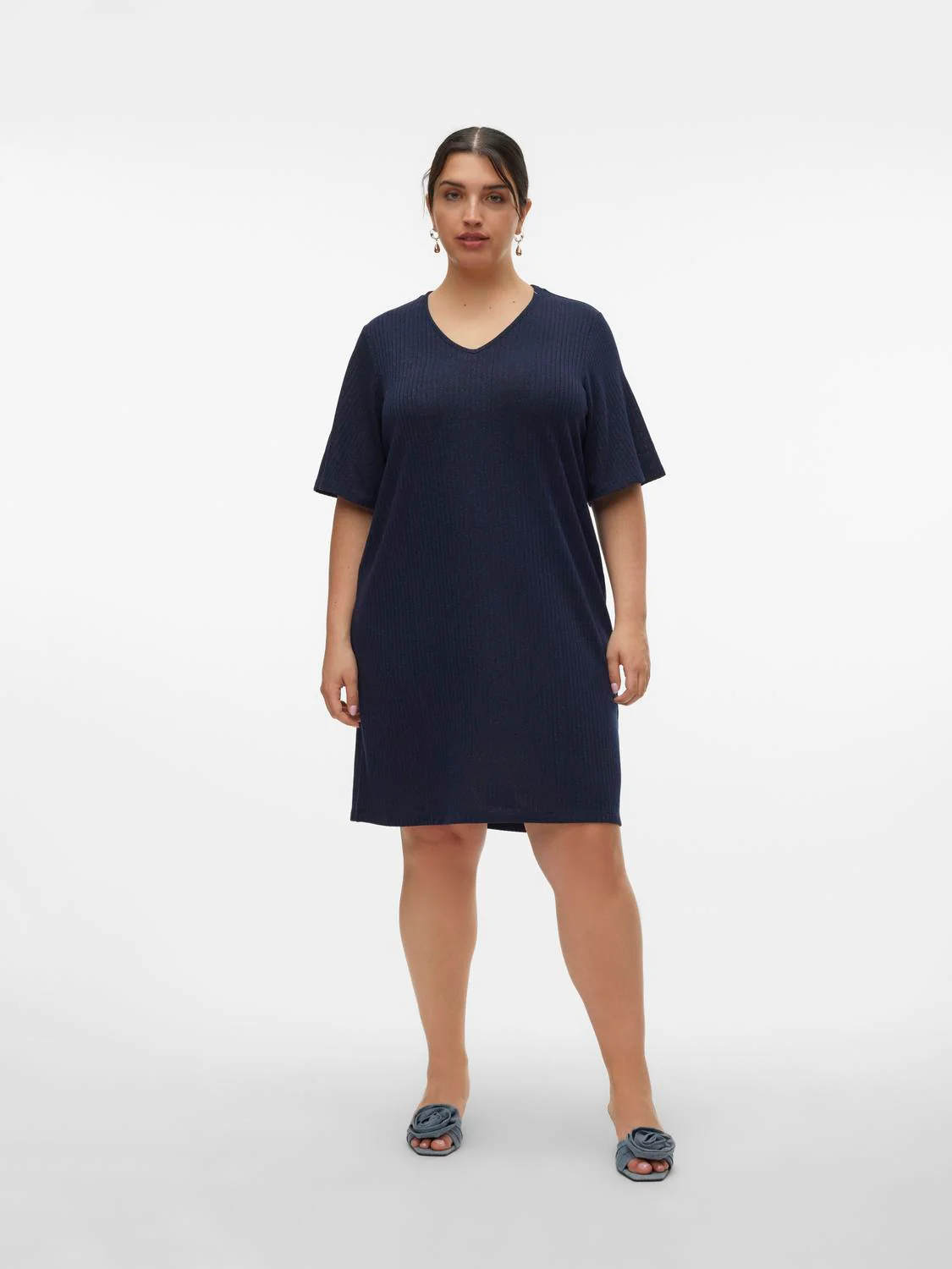 VMCSELINA 2/4 V-NECK DRESS CURVE - Image 6